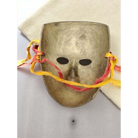 vintage solid brass home decor Harlequin Celestial Hand Painted Enamel Wall Deco - Picture 5 of 8